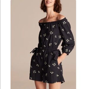 NWT Rebecca Taylor La Vie Blue Floral Romper